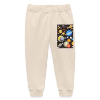 Weltall und Planeten - Baby Organic Jogginghose Baby Tumbler von Stanley/Stella - Natur - Vorne