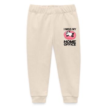 Home Office Miss Humor Funny - Baby Organic Sweatpants by Stanley/Stella - soft Ecru - Front