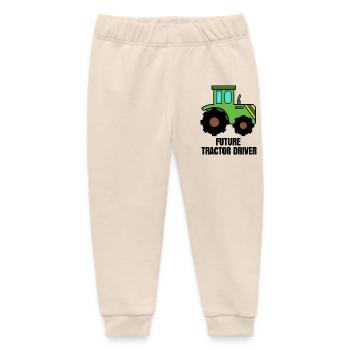 Biobauer Tractor Motor Vehicle Tractor Statement - Baby Organic Sweatpants by Stanley/Stella - soft Ecru - Front