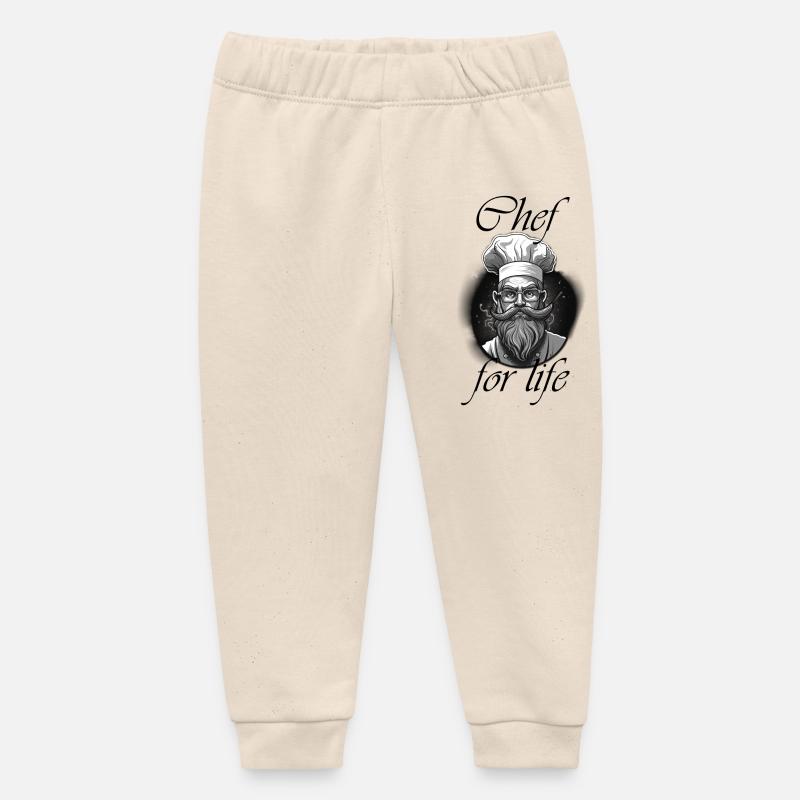 Chef à vie - Pantalon de jogging bébé bio Stanley/Stella - écru doux