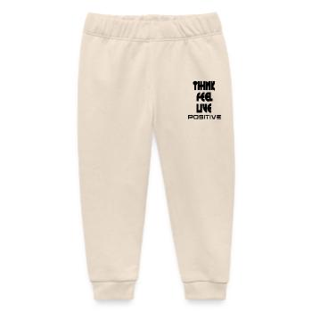 Think feel positive v1 - Baby Organic Sweatpants by Stanley/Stella - soft Ecru - Front