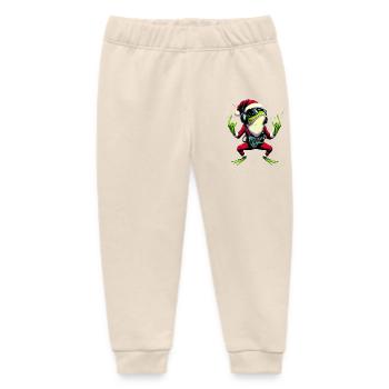 Weihnachts Frosch Metal Gruß - Baby Organic Jogginghose Baby Tumbler von Stanley/Stella - Natur - Vorne