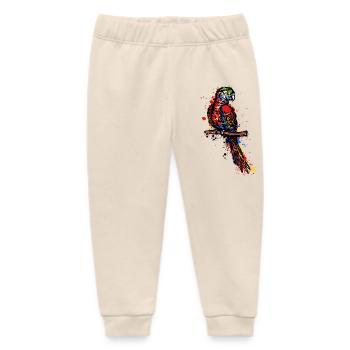 Parrot, Bird, Pet, Animal Lover, Animal, Jungle - Baby Organic Sweatpants by Stanley/Stella - soft Ecru - Front