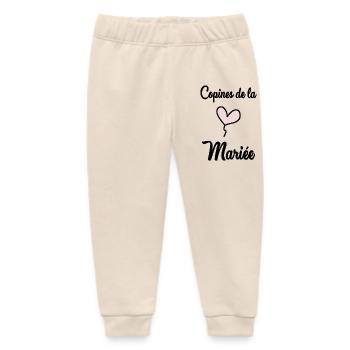 BRIDE'S GIRLFRIENDS - Baby Organic Sweatpants by Stanley/Stella - soft Ecru - Front