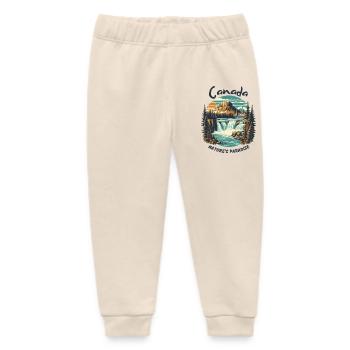 Canada's landscape - Baby Organic Sweatpants by Stanley/Stella - soft Ecru - Front