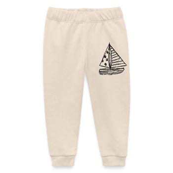 HOLIDAY. HAPPY HOLIDAYS. MISTRESS. MASTER. TEACHER - Baby Organic Sweatpants by Stanley/Stella - soft Ecru - Front