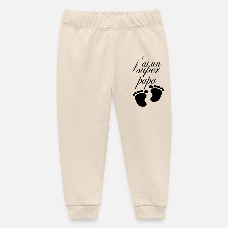 dad - Baby Organic Sweatpants by Stanley/Stella - soft Ecru