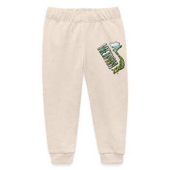 Watercolor Map Vietnam - Baby Organic Sweatpants by Stanley/Stella - soft Ecru - Front