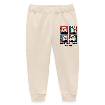 Bald eagle - Baby Organic Sweatpants by Stanley/Stella - soft Ecru - Front