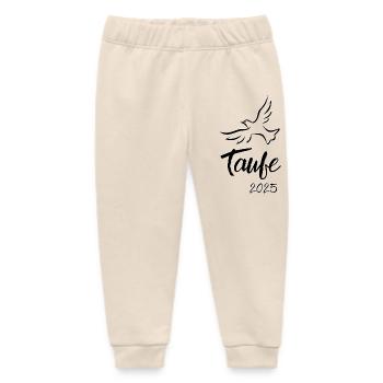 Baptism 2025 Dove taking off Holy Spirit - Baby Organic Sweatpants by Stanley/Stella - soft Ecru - Front