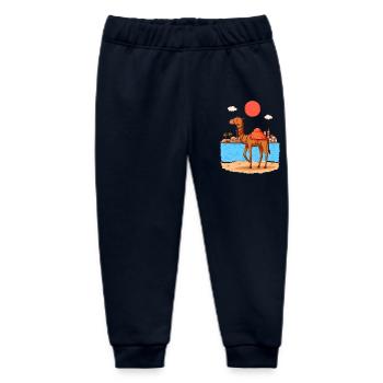 Aventure dans le désert de Tunisie – Chameau et Sahara - Pantalon de jogging bébé bio Stanley/Stella - marine - Devant