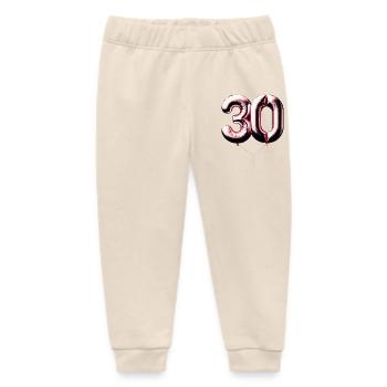 30 Jahre Pink Luftballon Folienballon Geschenk - Baby Organic Jogginghose Baby Tumbler von Stanley/Stella - Natur - Vorne