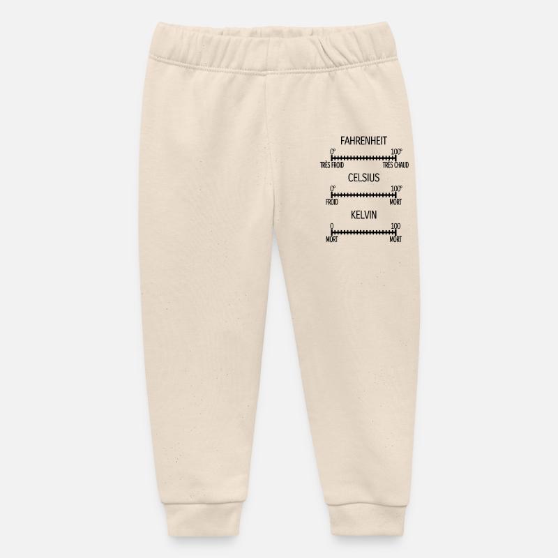 Fahrenheit Celsius Kelvin [noir] - Pantalon de jogging bébé bio Stanley/Stella - écru doux