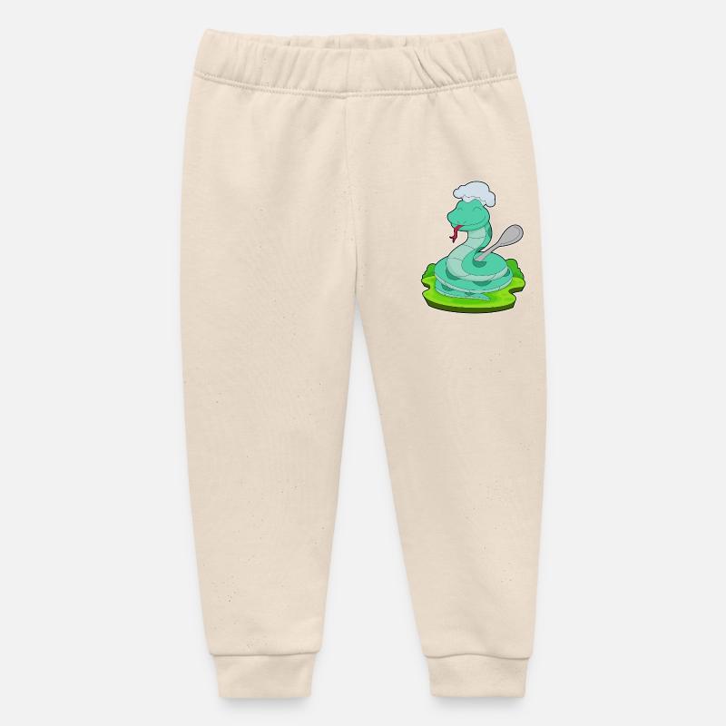 Serpent Cuillère de Cuisine Cuisson - Pantalon de jogging bébé bio Stanley/Stella - écru doux