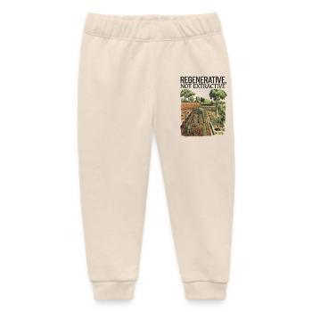 Regenerative, Not Extractive - Sustainable Farming - Baby Organic Sweatpants by Stanley/Stella - soft Ecru - Front