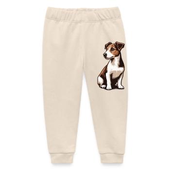 Jack Russell Terrier - Baby Organic Jogginghose Baby Tumbler von Stanley/Stella - Natur - Vorne