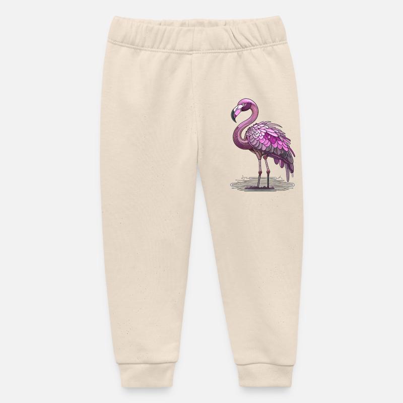 Flamant - Pantalon de jogging bébé bio Stanley/Stella - écru doux