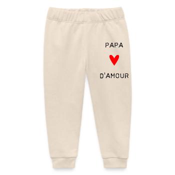 HAPPY FATHER'S DAY. DAD. FATHER'S DAY. FATHER - Baby Organic Sweatpants by Stanley/Stella - soft Ecru - Front