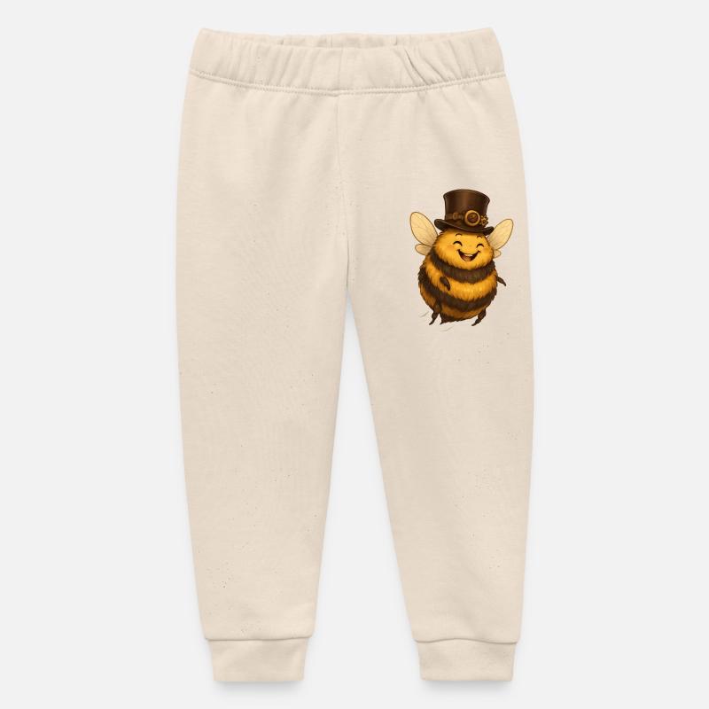 Promenade de bourdon - Pantalon de jogging bébé bio Stanley/Stella - écru doux