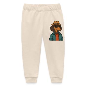 Cooler Hund im Streetstyle - Baby Organic Jogginghose Baby Tumbler von Stanley/Stella - Natur - Vorne