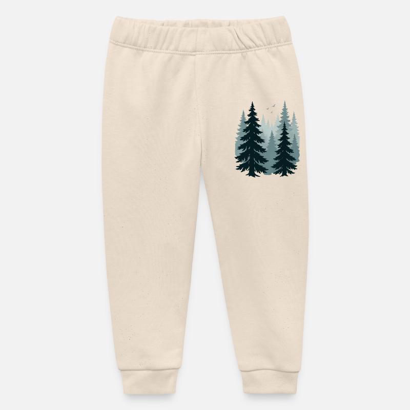Pins brumeux - Pantalon de jogging bébé bio Stanley/Stella - écru doux