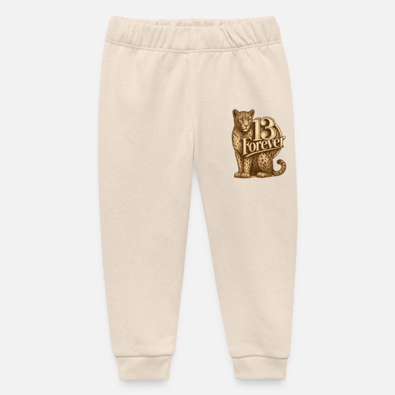 13Léopard - Pantalon de jogging bébé bio Stanley/Stella - écru doux