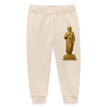 Meditative Statue mit inspirierendem Zitat - Baby Organic Jogginghose Baby Tumbler von Stanley/Stella - Natur - Vorne