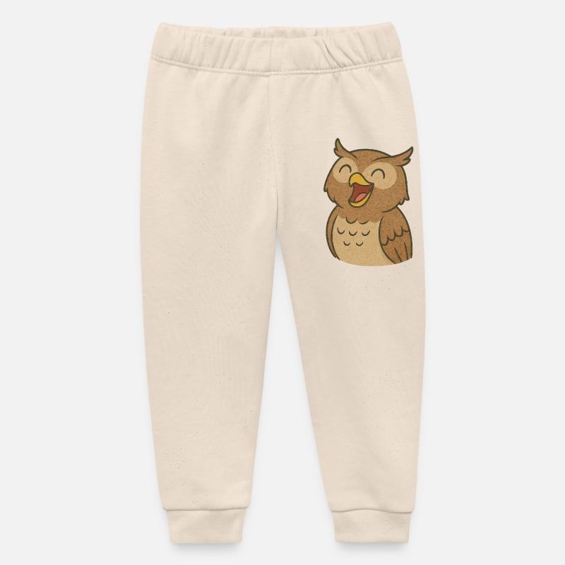 Eule_die_Lacht - Pantalon de jogging bébé bio Stanley/Stella - écru doux