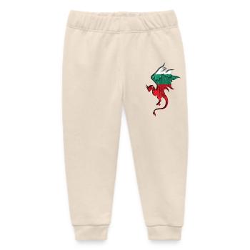 Bulgarien Flagge - Bulgarien - Drachen Silhouette - Baby Organic Jogginghose Baby Tumbler von Stanley/Stella - Natur - Vorne