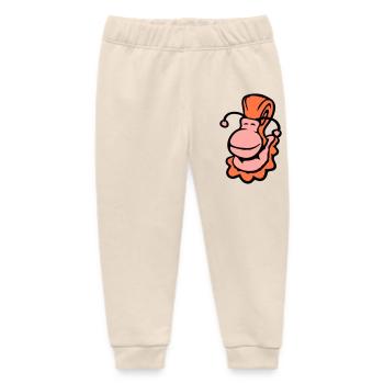 snail shell snail slug smiles sweetly - Baby Organic Sweatpants by Stanley/Stella - soft Ecru - Front