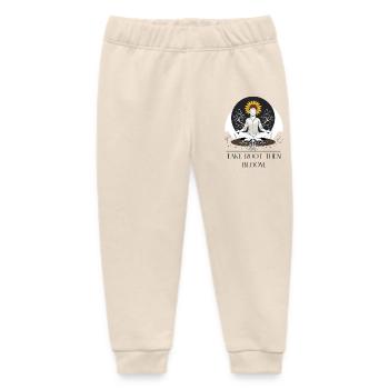 Roots of Growth Meditative Design - Baby Organic Sweatpants by Stanley/Stella - soft Ecru - Front