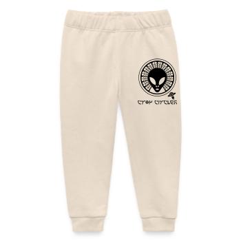 Ancient Alien Crop Circle - Baby Organic Sweatpants by Stanley/Stella - soft Ecru - Front