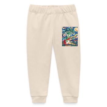 Brokkoli mit Gitarre im Sternenhimmel - Baby Organic Jogginghose Baby Tumbler von Stanley/Stella - Natur - Vorne