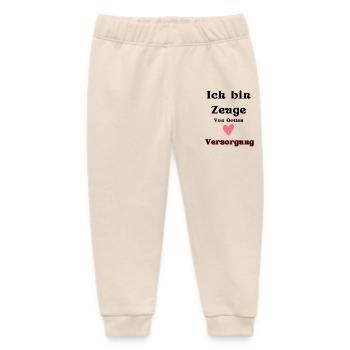 Heart and Care Motif - Baby Organic Sweatpants by Stanley/Stella - soft Ecru - Front