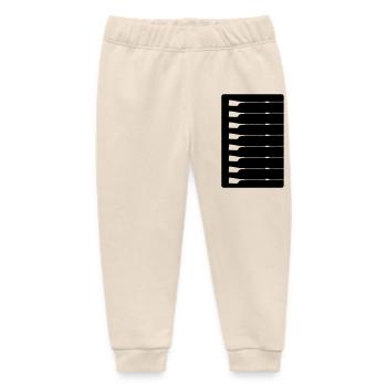 Aft Rudder – Silhouette - Baby Organic Sweatpants by Stanley/Stella - soft Ecru - Front
