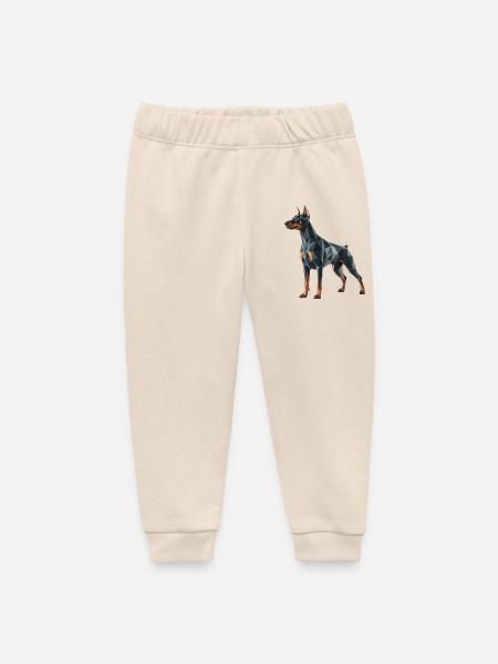 Dobermann - Cooles Low-Poly-Logo - Baby Organic Jogginghose Baby Tumbler von Stanley/Stella - Natur