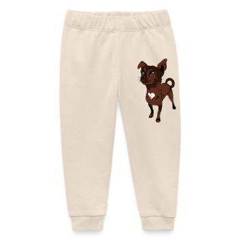 Chihuahua - Baby Organic Sweatpants by Stanley/Stella - soft Ecru - Front