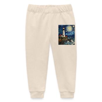 Lighthouse Sea Baltic Sea North Sea North Beach - Baby Organic Sweatpants by Stanley/Stella - soft Ecru - Front