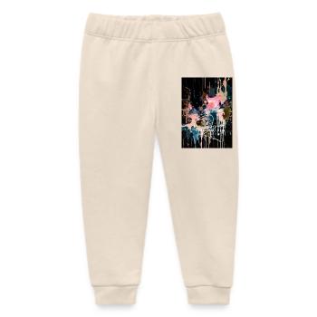 Ojio-Constellart -Milky Way - Baby Organic Sweatpants by Stanley/Stella - soft Ecru - Front