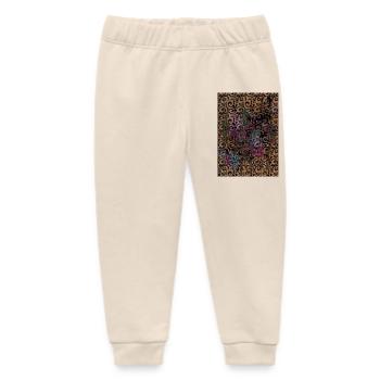 Ojio Originals- Spiral Chromatic Scrolls - Baby Organic Sweatpants by Stanley/Stella - soft Ecru - Front