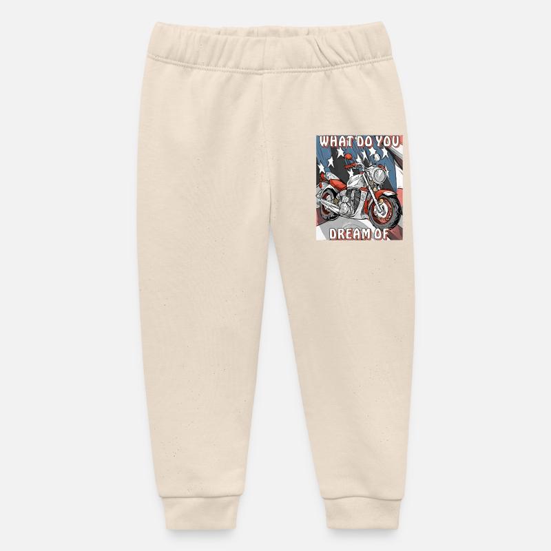 MOTO DE QUOI RÊVEZ-VOUS - Pantalon de jogging bébé bio Stanley/Stella - écru doux