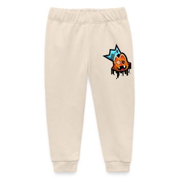 Wild cat - Baby Organic Sweatpants by Stanley/Stella - soft Ecru - Front