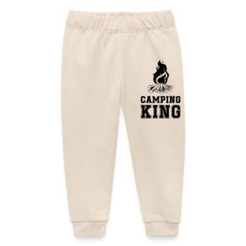Camping King Campfire - Baby Organic Sweatpants by Stanley/Stella - soft Ecru - Front