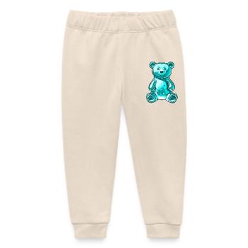 Gummy Bear Turquoise - Baby Organic Sweatpants by Stanley/Stella - soft Ecru - Front