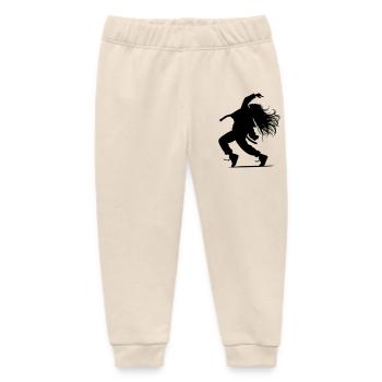 B-Girl Silhouette – Breakdance Groove - Baby Organic Sweatpants by Stanley/Stella - soft Ecru - Front