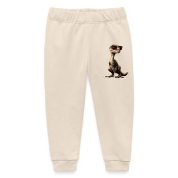 Raptor Velociraptor Dinosaur Dino Raptors - Baby Organic Sweatpants by Stanley/Stella - soft Ecru - Front