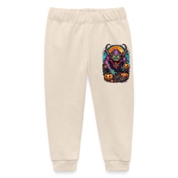 Demon Halloween - Baby Organic Sweatpants by Stanley/Stella - soft Ecru - Front
