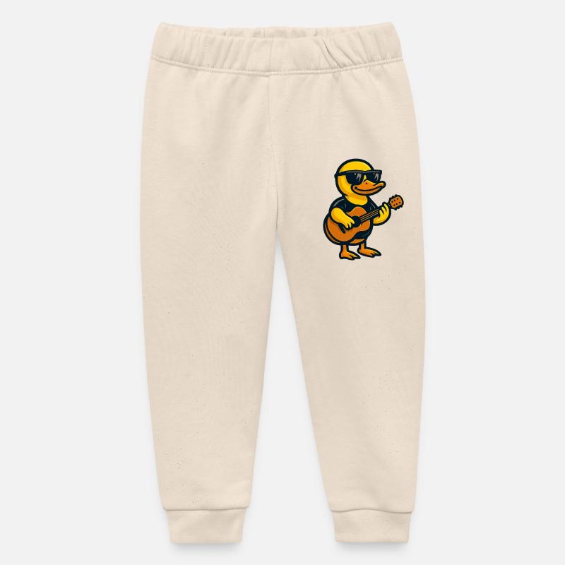 Guitare duckey - Pantalon de jogging bébé bio Stanley/Stella - écru doux