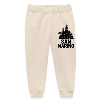 San Marino Italy Silhouette - Baby Organic Sweatpants by Stanley/Stella - soft Ecru - Front