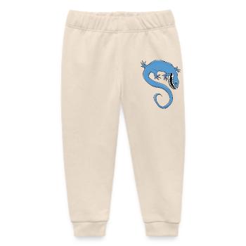 Mythical and fantastical Blue Creature - Baby Organic Sweatpants by Stanley/Stella - soft Ecru - Front